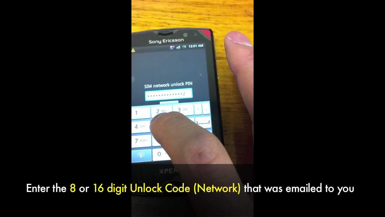 Sony Ericsson Xperia Unlock Code Free